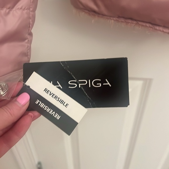 NWT Via Spiga Reversible Curly Faux Fur Coat Size S Lightweight - Picture 3 of 10